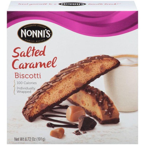 Nonni's Salted Caramel Biscotti 6.72 Oz (Pack of 12)