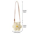 thumbnail image 3 of Vjnyvs Women's Sunflower Shaped Straw Woven Crossbody Bag Summer Beach Handbag Vacation Purse, 3 of 7