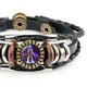 thumbnail image 2 of Brazalete del zodiaco Pulsera trenzada Tauro Cáncer Virgo Hombres Joyería de cúpula de cristal punk, 2 of 6