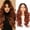 Brown, variant on More Beautiful 24 Inch Wavy Lace Front Wig, 6 Inch Middle Part Pre-Plucked Natural Black 1B# Heat Resistant Synthetic Wigs for Women