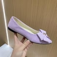 thumbnail image 5 of Women's Slippers Flat Heel Closed Toe Slip-on Loafer Slippers Winter Casual Vintage Indoor Outdoor Flat Bowknot Shoes for Women, 5 of 7