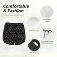 thumbnail image 4 of Bixox Women's Cool Skull Love pattern 2 in 1 Running Shorts - Lightweight Athletic Workout Gym Yoga Shorts Liner with Pockets - Medium, 4 of 7