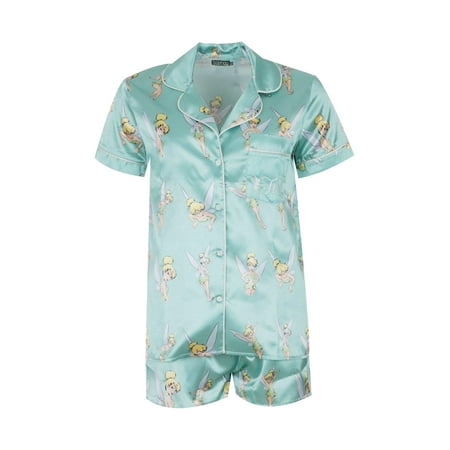 

Womens Satin Short Pajamas Set - Sleepwear Button Down Two-piece Pj Sets Flannel Loungewear