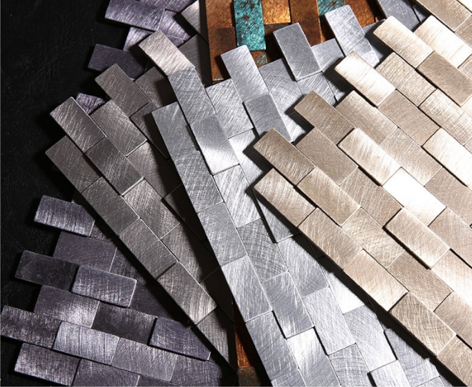 CorruMaxx Metal tiles, Black & Grey  Look Metal Stick on Backsplash Tiles for Kitchen