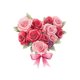 thumbnail image 3 of Adhesivos de pared autoadhesivos de PVC con forma de corazón de rosa, diseño floral, 30 x 30 cm, 3 of 4