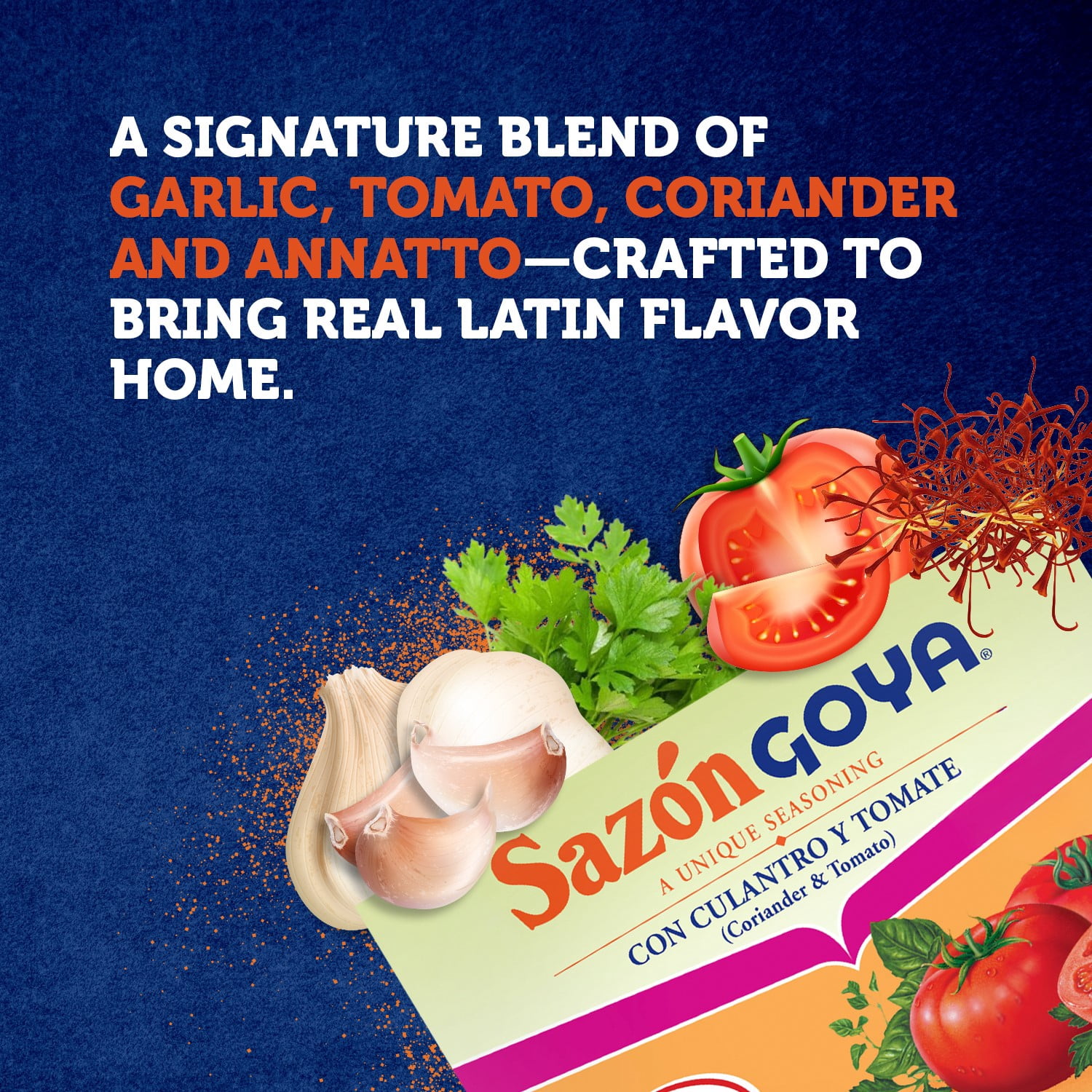 (7 pack) GOYA Sazon with Cilantro & Tomato, 1.41 oz