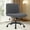 Light Gray, variant on Cross Office Chair with Wheels Armless Wide Cross Legged Office Chair Mid Back Modern Home Office Desk Chair Swivel Adjustable Vanity Chair Computer Chair