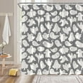 thumbnail image 6 of Halloween Ghost Small Stall Shower Curtain Gray White Spooky Gothic Cartoon Funny Scary Festival Fabic with Hooks for Bathroom Decor,36x70 Inch, 6 of 6