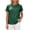 Army Green 36, variant on Karymi Womens Tops Solid Crew Neck Short Sleeve Button Down Blouse, Raglan Pleated Shoulder Casual Shirt, Lightweight Pullover Top Cute Tops for Women