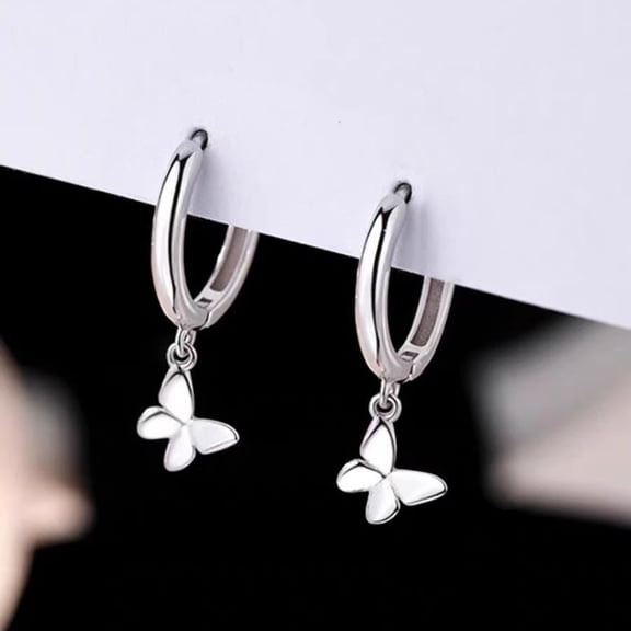 Huepoe Hypoallergenic Nickel-Free Butterfly Leverback Earrings for Women, Lightweight Drop Dangle Jewelry Gift, Elegant & Sensitive Skin Safe