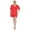 Red, variant on White Mark Women's Solid Short Pajama Set