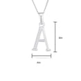 thumbnail image 4 of Bling Jewelry Womens D - Delicate Pave CZ Block Letter Alphabet Pendant Necklace Sterling Silver, 4 of 5
