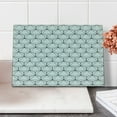 thumbnail image 2 of Geometric Cutting Board, Abstract Lines Charcoal Grey Colored Striped Image with Hexagonal Design, Decorative Tempered Glass Cutting and Serving Board, Small Size, Black and White, by Ambesonne, 2 of 5