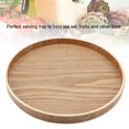 thumbnail image 3 of Bandeja redonda de madera peque?a para servir Marrón, Bandeja para servir de madera Placa para juego de té Frutas Dulces Alimentos, Accesorios de cocina(27cm) Cocina Octpeak NO, 3 of 7