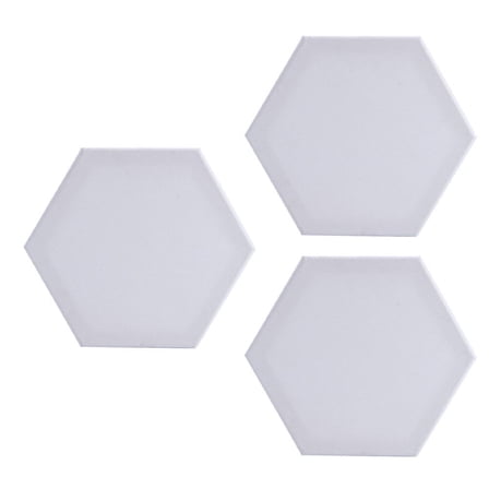 HEANUJJ 3-Pack Hexagonal Blank Canvas Boards Artists Panel for Painting Drawing and Craft Projects
