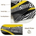 thumbnail image 6 of Round Rug 5Ft Washable Non-Slip, Yellow Black Stripes Circle Area Rugs for Living Room Bedroom, Modern Grey Ombre Abstract Striped Indoor Floor Mats Carpet Runner for Home Decor Aesthetic, 6 of 8