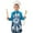 Blue White Tie, variant on Colorful Rainbow Tie Dye Spiral Pattern Kids Aprons for Girls and Boys,Adjustable Neck Strap Toddler Aprons for Kids Cooking Baking
