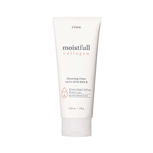 ETUDE Moistfull collagen cleansing Foam 150ml (21AD) Facial cleanser Moist and bouncy bubble foam cleanser moisturizes skin Skin cleanser