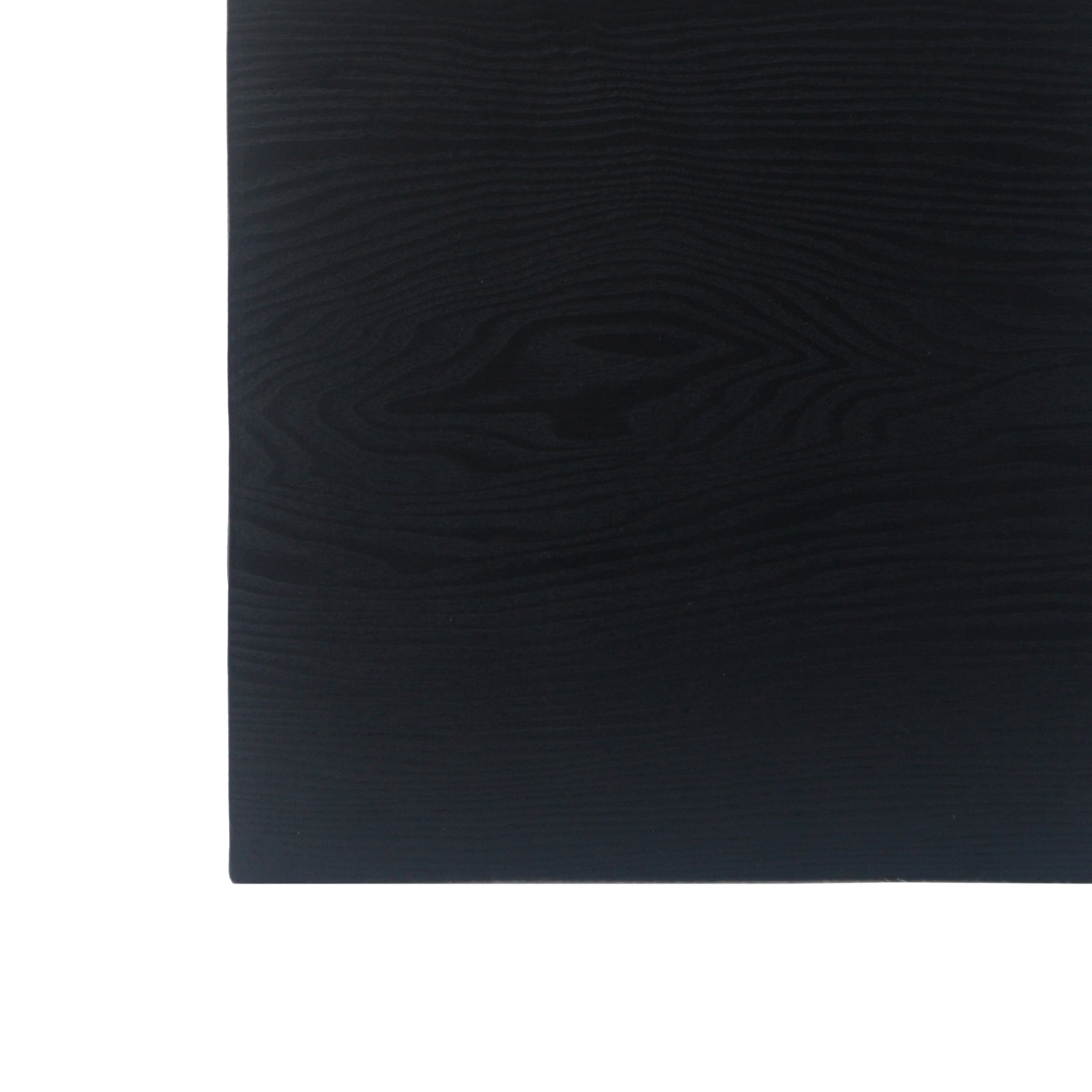 Prismatic Side Table, 14.25 Inch Black Concrete Table with Wood Grain Texture for Patio Garden, Black