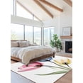 thumbnail image 2 of Colorful Tulips Area Rug for Bedroom 4x6 Ft Abstract Flowers Countryside Farmhouse Super Soft fuzzy Throw Rug Non-Slip Fluffy Plush Indoor Floor Carpet for Living Room Nursery Home Decor, 2 of 8