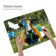 thumbnail image 2 of 500-Piece Wooden Jigsaw Puzzle for Adults - Cow Rainbow Colors Meadow , Interlocking Pieces with Guide Letters, Holiday Gift & Home Decor, 2 of 7
