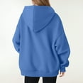 thumbnail image 4 of Womens Hoodies Oversized V Neck Sweatshirts Long Sleeve Pullover Casual Fall Teen Girls Preppy Clothes 2025 Trendy 07-Royal Blue XL, 4 of 5