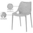 thumbnail image 2 of Meridian Furniture Mykonos Grey Outdoor Patio Dining Chair (Set of 4), 2 of 9