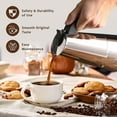 thumbnail image 2 of ABCISI Coffee Pot,Stainless Steel Moka Pot Italian Coffee Maker 6 cup/10 OZ Stovetop Espresso Maker for Gas or Electric Ceramic Stovetop Camping Manual Cuban Coffee Percolator for Cappuccino or Latte, 2 of 6