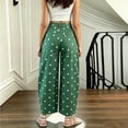 thumbnail image 4 of Polka Dot Jeans for Women Y2K High Waisted Wide Leg Denim Pants Vintage Boyfriend Jeans 90s Streetwear Dark Green XL, 4 of 6