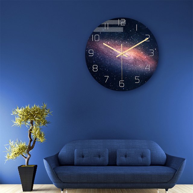 3D Large Photo Wall clock Removable Glow In The Dark clocks