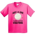 thumbnail image 3 of Inktastic Just a Girl Who Loves Volleyball Youth T-Shirt, 3 of 5