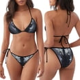 thumbnail image 3 of Fotbe Elegant Feathered Floral Wings Traje de Baño para Mujer de Dos Piezas – Bikini Sexy de Tirantes Tipo Halter con Diseño Triangular, 3 of 6