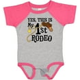 thumbnail image 3 of Inktastic Yes, This is My 1st Rodeo Cowboy Hat with Red Band, Lasso Boys or Girls Baby Bodysuit, 3 of 5