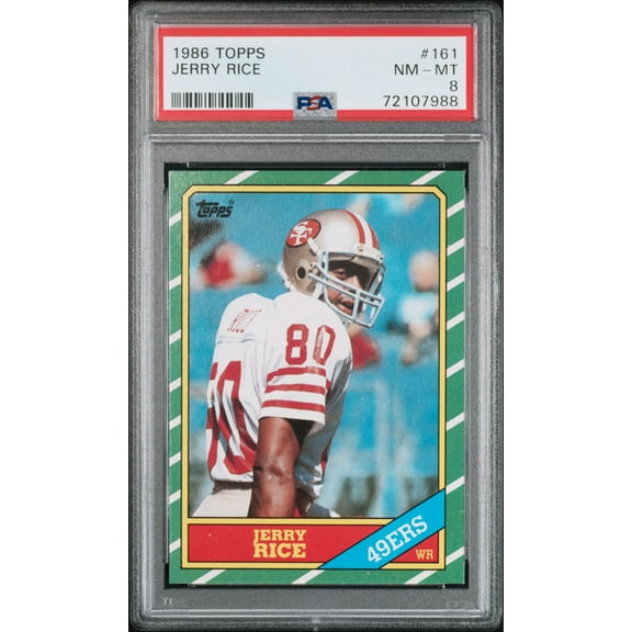 1986 Topps Jerry Rice #161 PSA 8