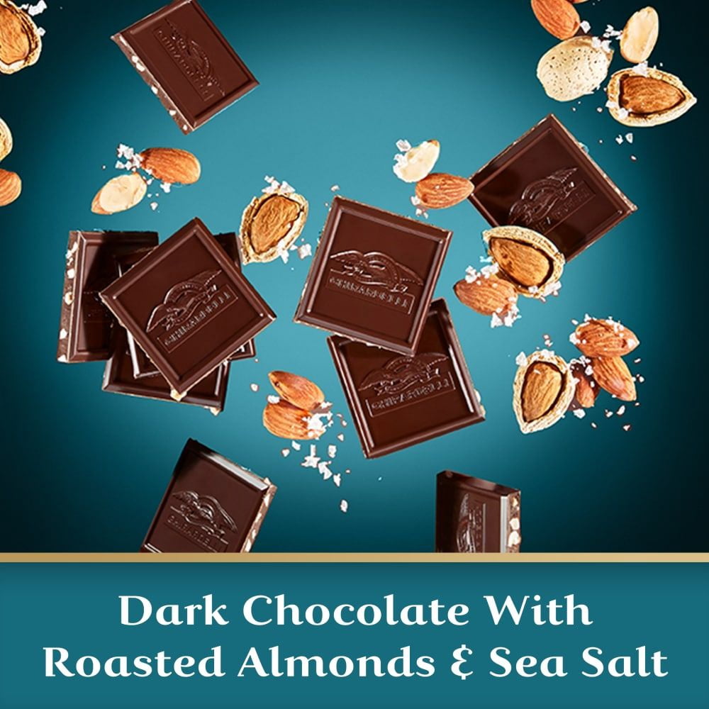 Ghirardelli Intense Dark Sea Salt Almond Dark Chocolate Bar 3.5 oz - Pack of 2