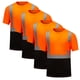 thumbnail image 2 of Penkiiy Camisetas de alta visibilidad 4PCS, Camisetas de seguridad para hombres y mujeres, Camiseta transpirable de manga corta reflectante con bolsillo para trabajos de construcción, 2 of 9