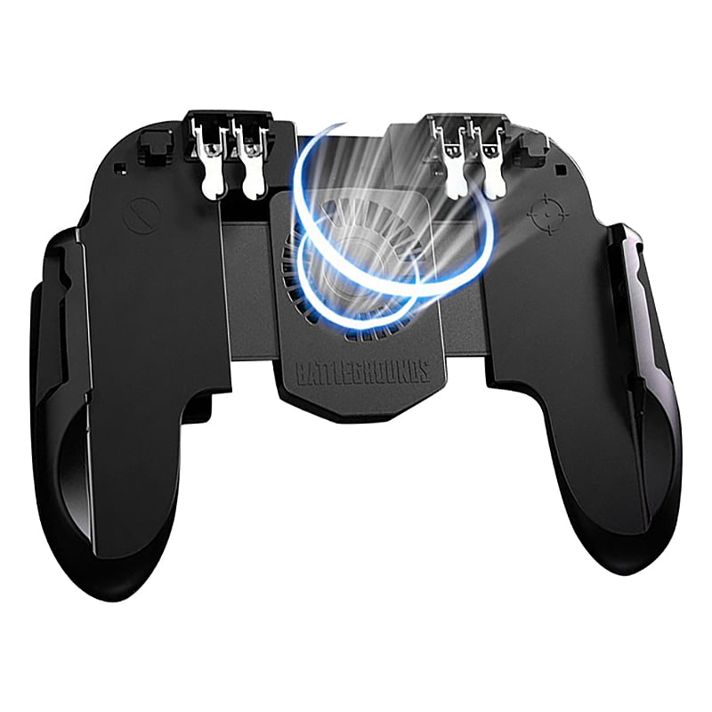 Youquan H9 Six Finger Game Controller Gamepad Free Fire Cooling Fan Gamepad Joystick for iOS Android Mobile Phone