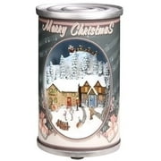 Roman 6.75" Gray and White Retro Musical Santa Claus in Can Christmas Decor