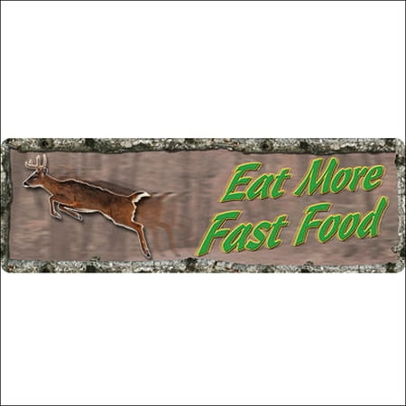 REP New-Large-Eat More Fast Food Tin Sign