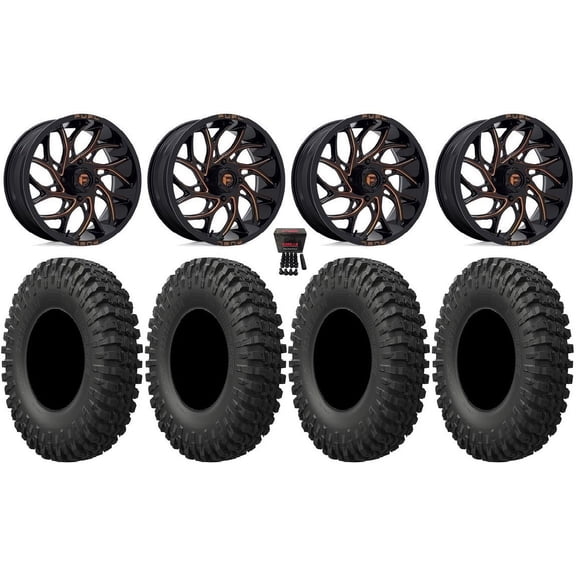 Fuel Runner 18" Wheels Orange 40" MotoCrusher Tires Can-Am Maverick X3 / Honda Pioneer 1000 / Talon