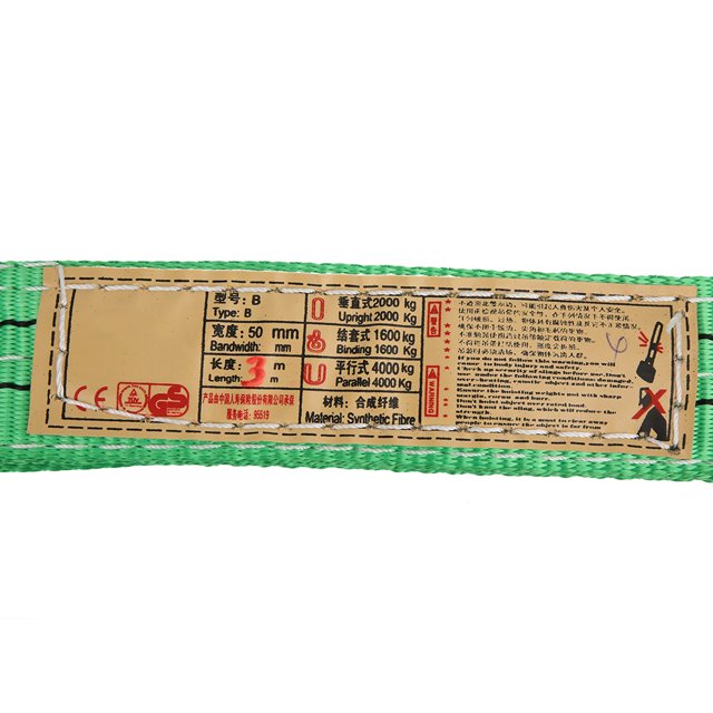 Webbing 3Meter x 50mm Polyester Lifting Sling Industrial Crane Hoisting Webbing Green