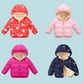thumbnail image 7 of SYNPOS Kids Boys Girls Children Winter Warm Cotton Padded Jacket Velvet Lining Outerwear Hooded Down Coat For 2-6 Year old, 7 of 7