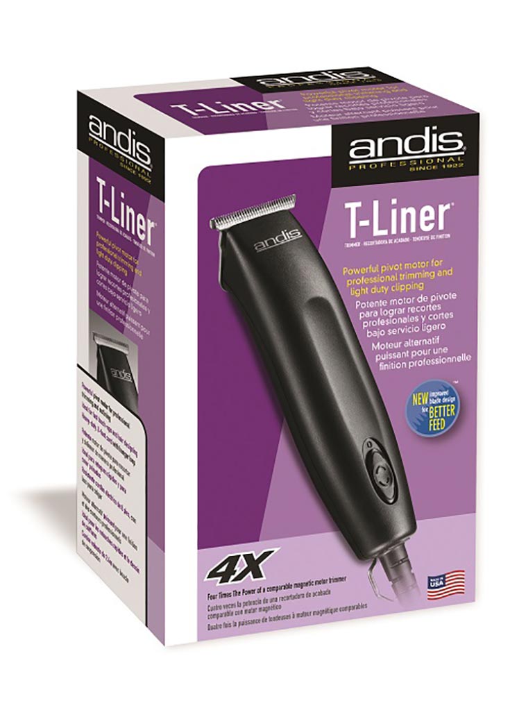 Andis T-Liner Professional Pivot Hair Trimmer with 4 Attachment Combs ...