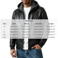 thumbnail image 2 of WIZUTIZ Men's Leather Jacket Solid Color Motorcycle Vintage Zipper Pocket Long Sleeve Hoodless PU Coat for Winter Casual Daily Outdoor Mens Fashion, 2 of 8