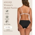 thumbnail image 5 of ANLIQI Modal Underwear Supersoft Hipster Panties for Women Pack Breathable & Stretch Bikini Underpants Comfortable Undies (6B,XL), 5 of 6