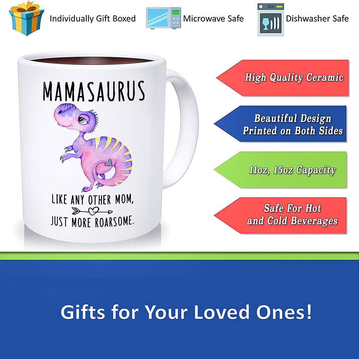 Personalized Mamasaurus And Kids Coffee Mug, Mimisaurus Mug, Dinosaur Lover  Gifts, Mother's Day Mug - Mugs, Facebook Marketplace