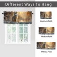 thumbnail image 6 of Wolf Curtain Valances Wild Animals in Winter Mountain Forest Snowflak Natural Landscape Privacy Window Valances for Living Room Kitchen 54 by 18 in, 1 Panel, 6 of 6
