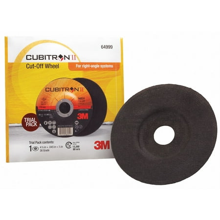 UPC: 0048011649993 | 3m Cubitron Ii Cut-Off Wheel Type 27 4-1/2 in. 36 Grit 61500300498