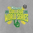 thumbnail image 4 of Men's Heather Gray Oregon Ducks 2025 NCAA Softball Women's College World Series Cut Off T-Shirt, 4 of 4