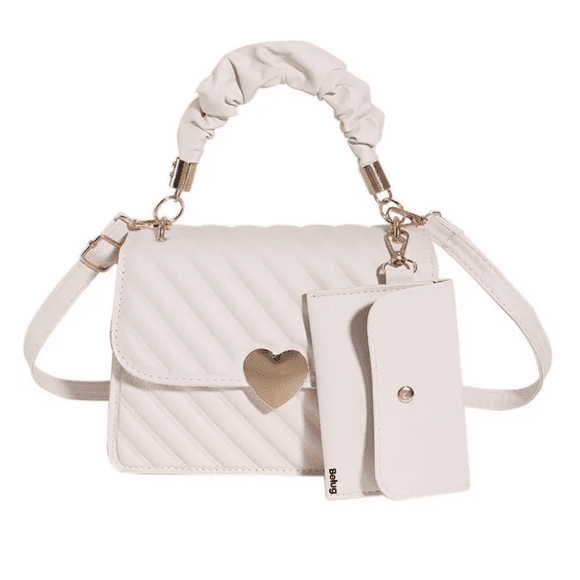Bolso De Mano Hombro + Cartera 2pz Belug,  Blanco
